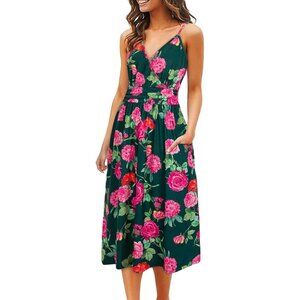 Amazon Green Floral Dress